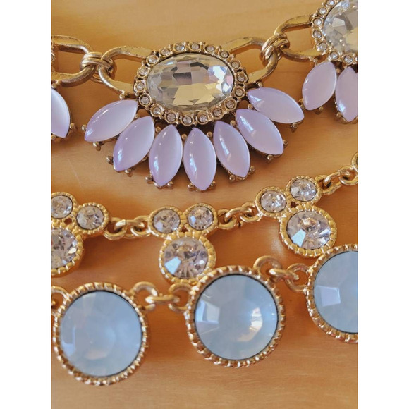 Premier Designs Womens Angelic Multi Strand Necklace Blue Crystal 2 Pc Set 20" - Picture 6 of 8